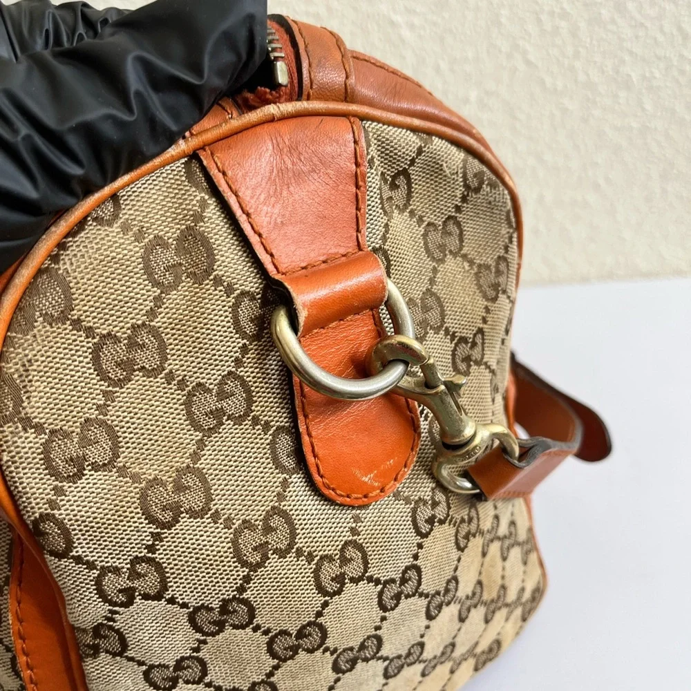 Gucci Beige and Orange Canvas Boston bag - Picture 16 of 16